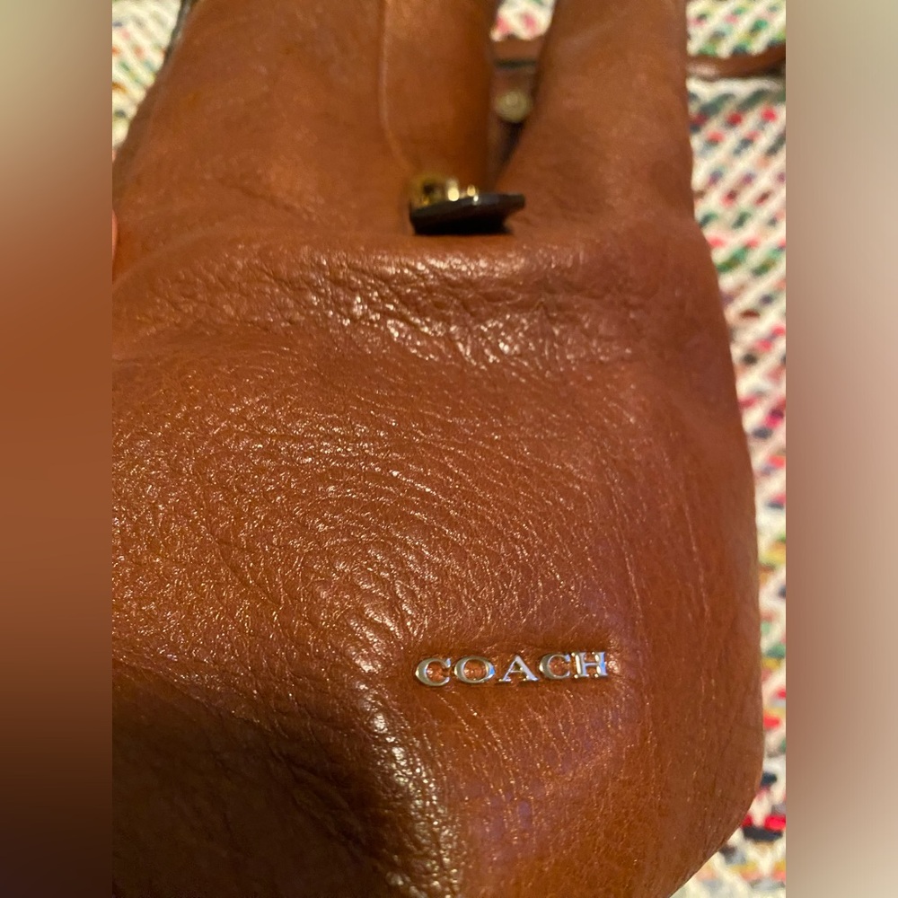 Coach Tan Leather Shoulder Bag vintage - Picture 8 of 9